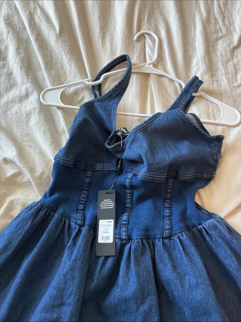 Fashion Nova Dark Denim Mini Dress - Blue - Picture 5 of 5